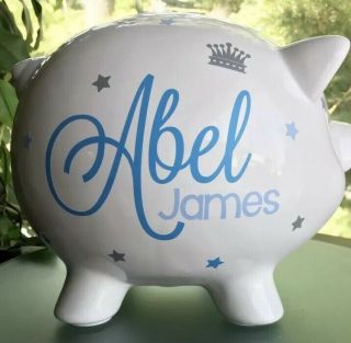 Personalized Piggy Bank Custom Newborn Birth Stats Gift Baby Keepsake 7
