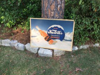 Nesbitt’s California Orange Soda Lithograph Cardboard Sign
