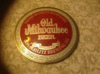 Vintage Old Milwaukee " Taste As Great As It Name " Bubble Glass Beer Sign 13 " O