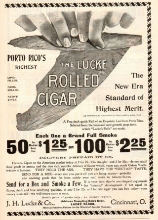 Vintage Ad Print 1899 Porto Rico 