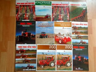 Group 12 Vintage Allis Chalmers Tractors & Equipment Brochures Catalogs Allis
