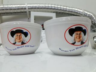 Quaker Oats Oatmeal Bowls Set Of 2 Houston Harvest Cereal Collectible Bowls