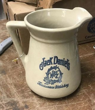 Vintage Jack Daniels Old No 7 Tennessee Whiskey Stoneware Pitcher Pottery