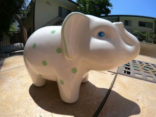 Tiffany & Co.  Este Ceramiche Elephant Piggy Bank Green Dot Italy