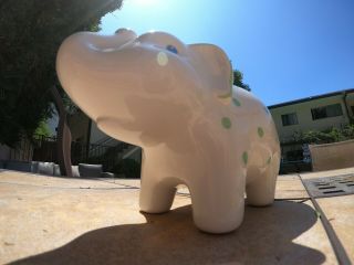 Tiffany & Co.  Este Ceramiche Elephant Piggy Bank Green Dot ITALY 2