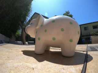 Tiffany & Co.  Este Ceramiche Elephant Piggy Bank Green Dot ITALY 3