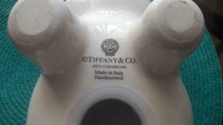 Tiffany & Co.  Este Ceramiche Elephant Piggy Bank Green Dot ITALY 7
