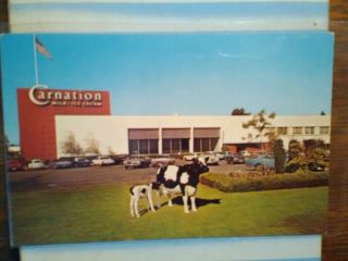 Vintage Photo Post Card Carnation Milk Ice Cream Dairy Farm Seattle Washington