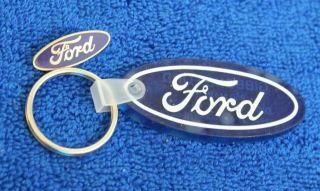 Ford Blue Oval Key Chain Hat Pin Accessory Emblem Badge Coupe Mustang Bronco