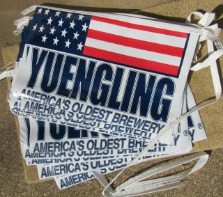Yuengling Beer String Of Pennants American Flag Sign Oldest Brewery 2 Sided