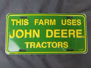 John Deere License Plate 