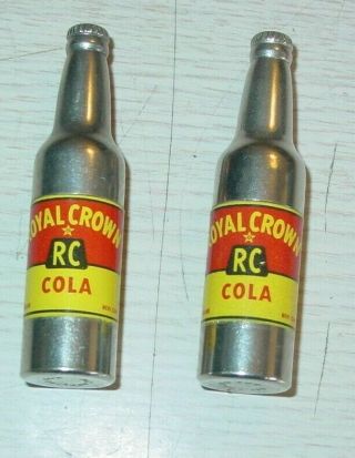 Vintage Advertising Royal Crown Cola Soda 2 Cigarette Lighters Old Stock