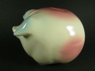 MINIATURE Corky Piggy Dime Bank - Pink & Blue - Marked - HP 58,  - Hull Pottery 4