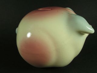 MINIATURE Corky Piggy Dime Bank - Pink & Blue - Marked - HP 58,  - Hull Pottery 6