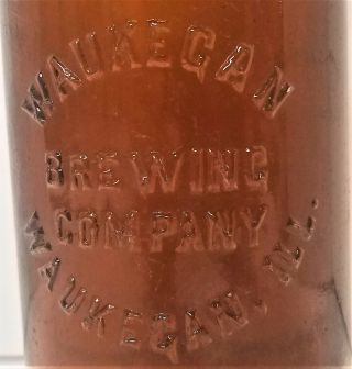 Vintage Rare Waukegan Brewing Co Beer Bottle Waukegan Il.  T7
