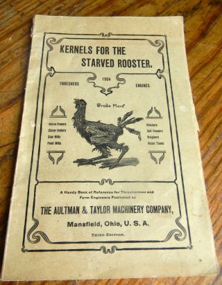 Vintage 1904 Aultman Taylor Machinery Co Ads & Info Mansfield Oh Farmer Ag