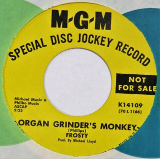 Frosty Organ Grinder’s Monkey Mgm 45 Mod Freakbeat Psych Nm Hear