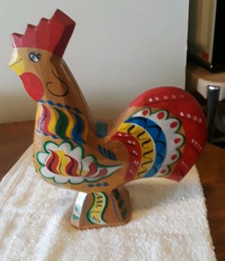 Vintage G.  A.  Olsson Dala Chicken Rooster 8 " W By 10 3/8 " High
