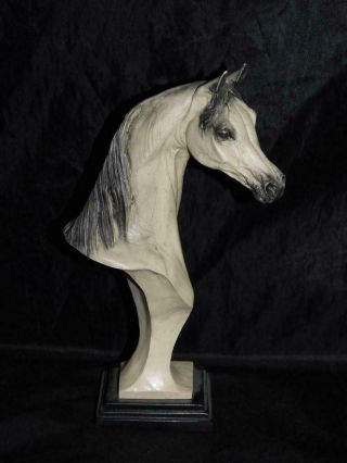 Kasper Studio Design Desert Classic Gray Horse Art Bust Figurine Sculpture 10 "