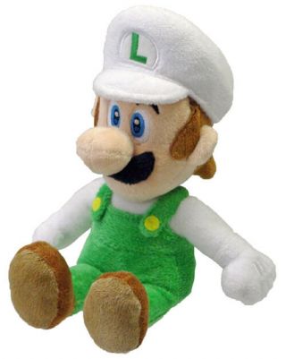 Real Authentic Mario (1250) 8 " Fire Luigi Plush Little Buddy Usa Nintendo