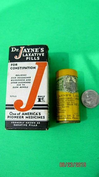 Vintage Medicine Sample Tin,  Dr Jayne 
