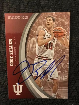 Cody Zeller Signed Trading Card Autographed Indiana Hoosiers Iu Panini