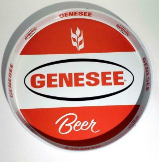 Vintage Genesee Beer Tray Classic Red & White Rochester,  York 12 Inch