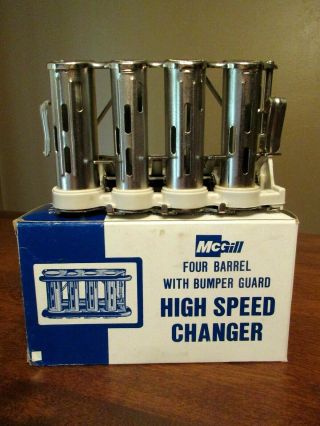 Vintage " Mcgill " Four Barrel High Speed Belt Coin Changer/dispenser - Nos