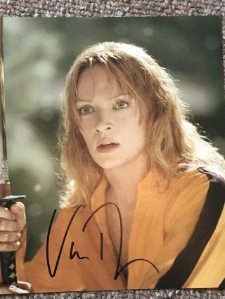 Uma Thurman Hand Signed Autograph Photo Signed - Actress