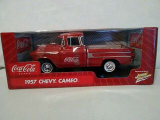 Coca Cola Johnny Lighting 1957 Chevy Cameo 1:24 Scale,  Red Nib Never Opened