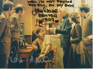 Dr Who - John Levene (benton) & Richard Franklin (yates) Signed Action Picture