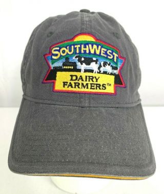 Southwest Dairy Farmers Hat Gray Embroidered Cows Trucker Baseball Cap Strapback 5