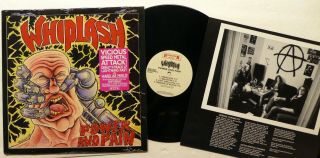Whiplash Power And Pain Lp - Roadracer Usa 1986 Heavy Metal W/insert Rp220