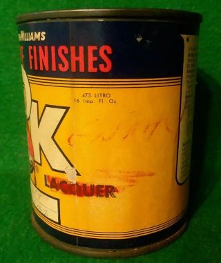 Vintage Sherwin Williams Paint Sign Car Automotive Finishes Pint Tin Can Label 2