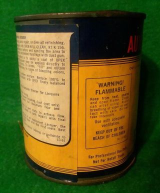 Vintage Sherwin Williams Paint Sign Car Automotive Finishes Pint Tin Can Label 4