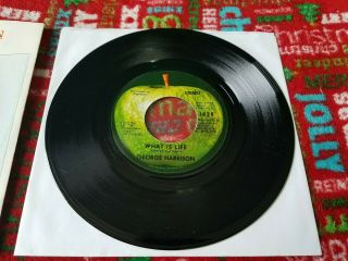 The Beatles George Harrison Apple 45 record WHAT IS LIFE,  1971 2