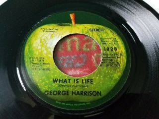 The Beatles George Harrison Apple 45 record WHAT IS LIFE,  1971 3