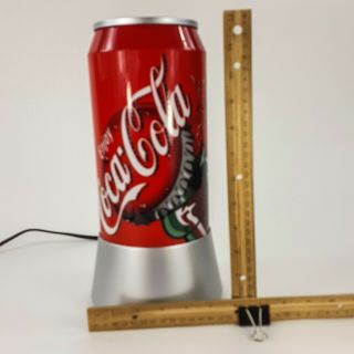 Coca Cola Can Lamp Rotating Sparkling Spin Motion Light Electric Red Plastic 12 
