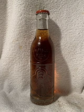 Full 7oz? Buffalo Rock Ginger Ale Embossed Soda Bottle Birmingham,  Alabama