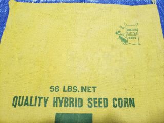 SAR Seed Corn Sack Bag Cloth Farm Feed CHARLES CITY IOWA 56 LBS rat mouse proof 6