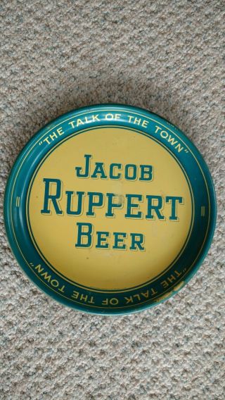 Jacob Ruppert Beer Tray " The Talk Of The Town " 1930s Vintage