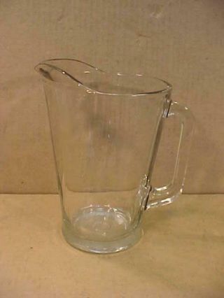 Vtg 1960s Libbey Crisa Heavy Tavern Bar Glass Beer Pitcher ½ Gallon 64 Ounce