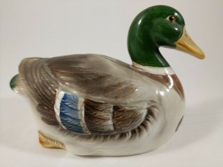 Omc Otagiri Japan Vtg Mid Century Modern Ceramic Duck Piggy Bank