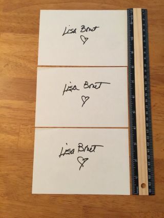 3 Lisa Bonet Hand Signed Autographs - A Collectors Must Have