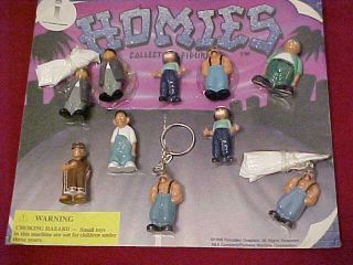 Homies Figurines Vending Machine Display Cards From 1998 { 10 Total On Card }