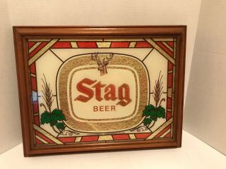 Vintage 80’s Stag Beer Foil Sign
