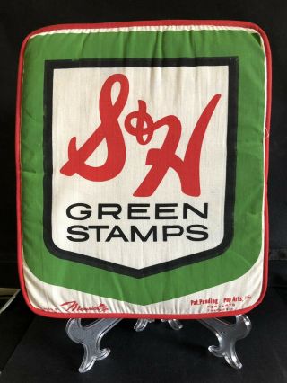 Rare: S & H Green Stamps Pillow.  Created By Maurice For Pop - Arts,  Inc.