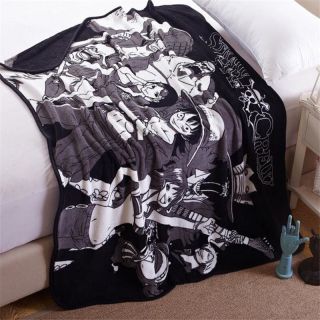 One Piece Blanket Bedsheet Skull Coral Fleece Anime Bedding 140 100cm