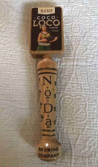 Noda Brewing Co Coco Loco Porter 10 1/2” Wooden Beer Tap Handle Man Cave