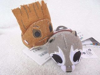 Marvel Tsum Tsum Rocket & Groot Plush Minis From Guardians Of The Galaxy